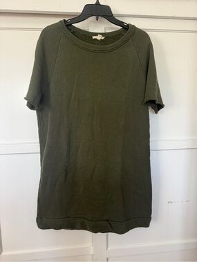 Eileen Fisher Olive Green Knitted T-shirt Dress